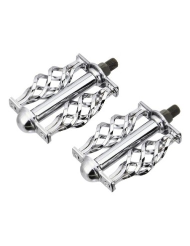 Twisted Pedals W/Cage Classic C-514 1/2 Chrome.